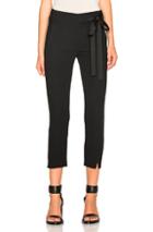 Ann Demeulemeester Wool Viscose Tie Trousers In Black