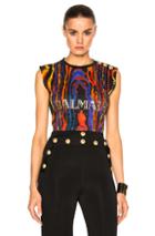Balmain Graphic Tee In Abstract,black