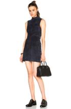 T By Alexander Wang Suede Dress In Blue