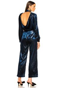 Raquel Diniz Isabella Jumpsuit In Blue,metallics