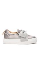 Buscemi 40mm Bow Satin Sneakers In Gray