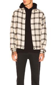 John Elliott Switch Overshirt In Neutrals,checkered & Plaid