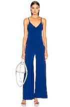 Norma Kamali Slip Jumpsuit In Blue