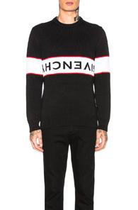 Givenchy Upside Down Logo Sweater In Black