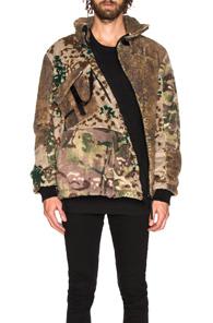 Alyx Myles Zip Polar Fleece In Brown,camo,green,neutral