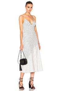 Zimmermann Stranded Tuck Slip Dress In Abstract,white