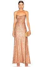 Galvan Paillette Whiteley Dress In Metallic,pink