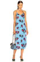 Equipment Dian Dress In Blue,geometric Print,floral