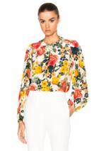 Fausto Puglisi Long Sleeve Top In White,floral