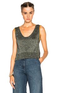 Rachel Comey Lurex Tank Top In Black,metallics