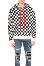 Amiri Check Star Pullover Hoodie In Black,white,checkered & Plaid