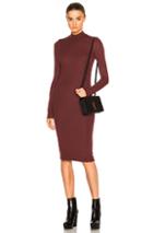 Atm Anthony Thomas Melillo Mock Neck Dress In Brown