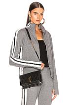 Norma Kamali Side Stripe Turtleneck Jacket In Gray