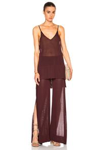 Soyer V Neck Camisole Top In Red,purple