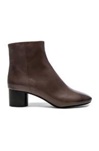 Isabel Marant Leather Danay Boots In Gray