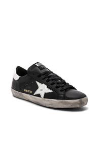 Golden Goose Leather Superstar In Black