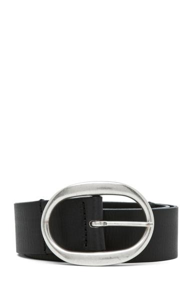 Isabel Marant Celia Leather Belt In Noir Argent