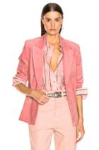 Isabel Marant Etoile Alsey Velvet Blazer In Pink
