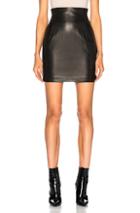 Alexandre Vauthier Leather Mini Skirt In Black