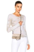 Enza Costa Rib Long Sleeve Bold Crew In Neutrals,ombre & Tie Dye,white