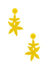 Oscar De La Renta Double Starfish Earrings In Yellow