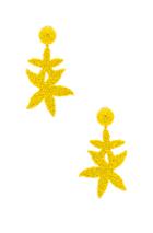 Oscar De La Renta Double Starfish Earrings In Yellow