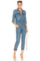 R13 Cowboy Jumpsuit In Blue