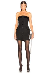 Alexander Wang Strapless Tuxedo Dress In Black