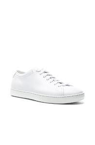 John Elliott Leather Low Tops In White