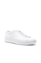 John Elliott Leather Low Tops In White