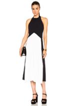 Christopher Esber Violetta Pleat Dress In Blue,white,black