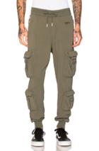 Off-white Washed Cargo Pant In Green