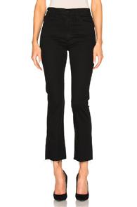 Mother Hustler Ankle Fray In Black