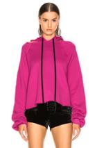 Unravel Cot Cashmere Cut Hoodie In Pink