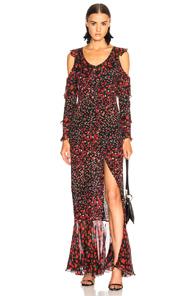 Raquel Diniz Andy Dress In Black,floral,red