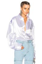 Y Project Button Down Shirt In Metallics
