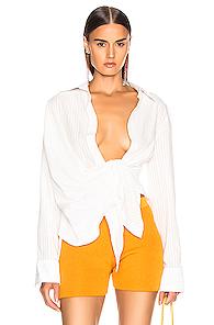 Jacquemus Bahia Shirt In Stripes,white