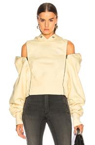 Tre Zip Off Sleeve Hoodie In Yellow