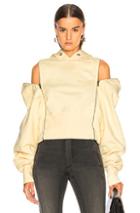 Tre Zip Off Sleeve Hoodie In Yellow