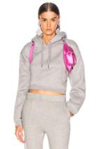 T By Alexander Wang Fleece Hoodie In Gray