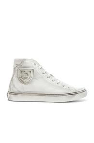 Saint Laurent High Top Bedford Sneakers In White