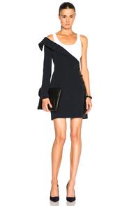 Mugler Fitted Cady Dress In Blue