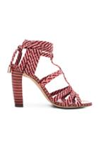 Jimmy Choo Leather Trix Heels In Pink,checkered & Plaid,stripes