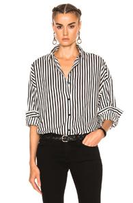 Iro Bret Shirt In Black,stripes,white