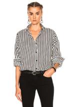 Iro Bret Shirt In Black,stripes,white