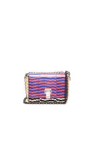 Proenza Schouler Extra Small Courier Mixed Printed Ayers In Checkered & Plaid,red,blue,yellow,abstract,animal