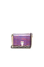 Proenza Schouler Extra Small Courier Mixed Printed Ayers In Checkered & Plaid,red,blue,yellow,abstract,animal