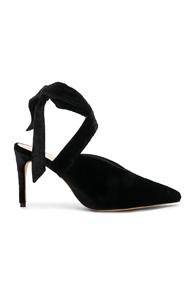 Alexandre Birman Velvet & Suede Sally Ankle Tie Pumps In Black