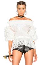 Faith Connexion Ruffle Lace Top In White