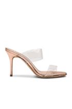 Manolo Blahnik Scolto 90 Mule In Metallic,pink